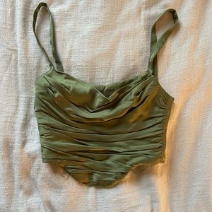 Zara green corset top